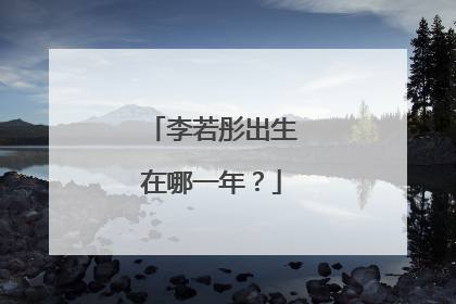 李若彤出生在哪一年?