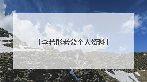 李若彤老公个人资料