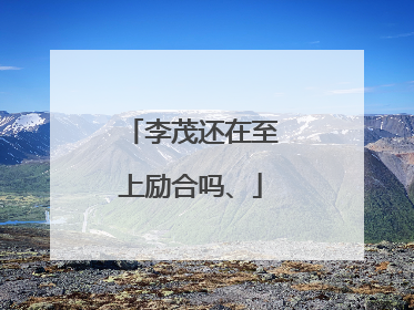 李茂还在至上励合吗、