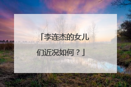 李连杰的女儿们近况如何?