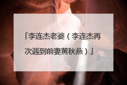 李连杰老婆（李连杰再次遇到前妻黄秋燕）