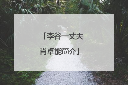 李谷一丈夫肖卓能简介