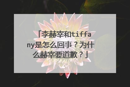李赫宰和tiffany是怎么回事？为什么赫宰要道歉？