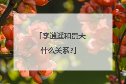 李逍遥和景天什么关系?