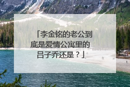 李金铭的老公到底是爱情公寓里的吕子乔还是?