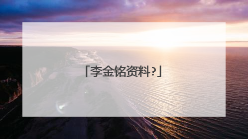 李金铭资料?