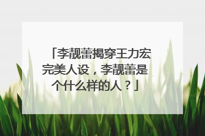李靓蕾揭穿王力宏完美人设，李靓蕾是个什么样的人？