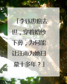 李钰患癌去世，穿着婚纱下葬，为何能让汪雨为她扫墓十多年？