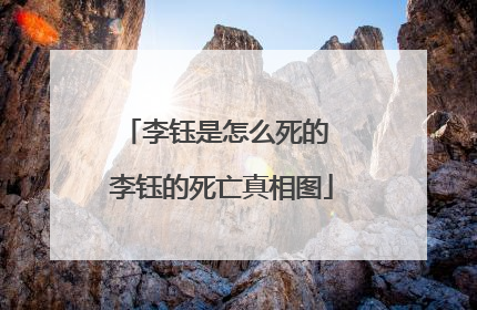 李钰是怎么死的 李钰的死亡真相图