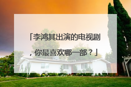 李鸿其出演的电视剧，你最喜欢哪一部？