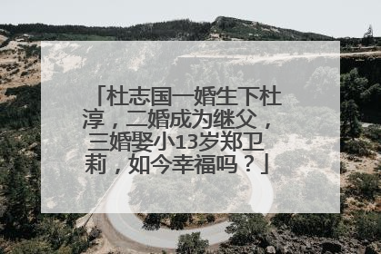 杜志国一婚生下杜淳,二婚成为继父,三婚娶小13岁郑卫莉,如今幸福吗?