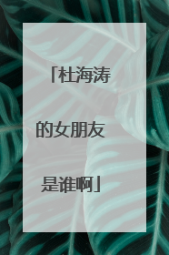 杜海涛的女朋友是谁啊