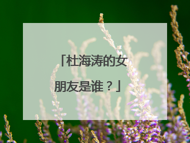 杜海涛的女朋友是谁?