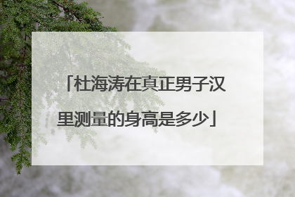杜海涛在真正男子汉里测量的身高是多少