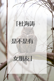 杜海涛是不是有女朋友