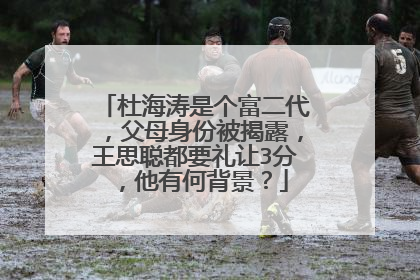 杜海涛是个富二代,父母身份被揭露,王思聪都要礼让3分,他有何背景?