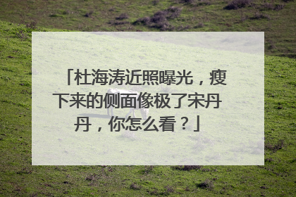 杜海涛近照曝光,瘦下来的侧面像极了宋丹丹,你怎么看?