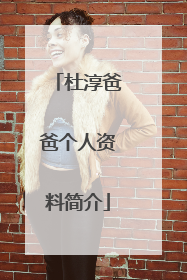 杜淳爸爸个人资料简介