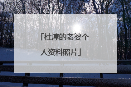 杜淳的老婆个人资料照片