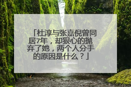 杜淳与张嘉倪曾同居7年,却狠心的抛弃了她,两个人分手的原因是什么?
