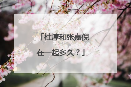 杜淳和张嘉倪在一起多久？