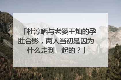 杜淳晒与老婆王灿的孕肚合影,两人当初是因为什么走到一起的?