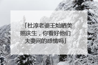 杜淳老婆王灿晒美照庆生,你看好他们夫妻间的感情吗