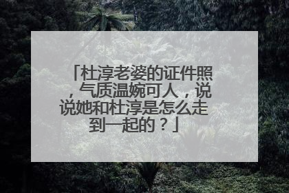 杜淳老婆的证件照,气质温婉可人,说说她和杜淳是怎么走到一起的?