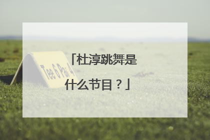 杜淳跳舞是什么节目？