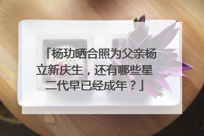 杨玏晒合照为父亲杨立新庆生,还有哪些星二代早已经成年?