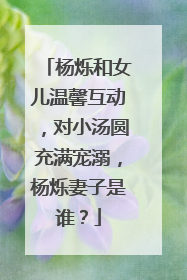 杨烁和女儿温馨互动,对小汤圆充满宠溺,杨烁妻子是谁?