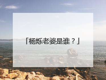 杨烁老婆是谁？