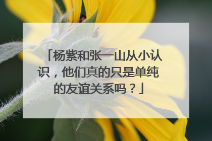 杨紫和张一山从小认识，他们真的只是单纯的友谊关系吗？