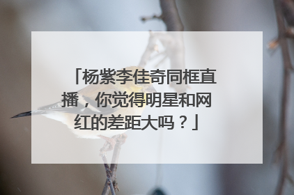 杨紫李佳奇同框直播，你觉得明星和网红的差距大吗？