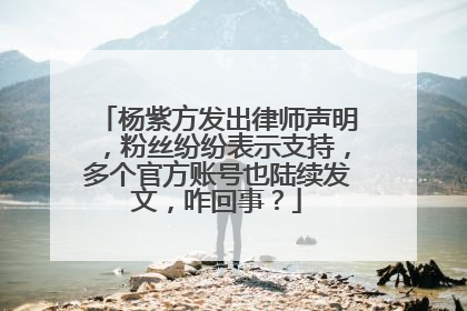 杨紫方发出律师声明,粉丝纷纷表示支持,多个官方账号也陆续发文,咋回事?