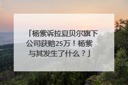 杨紫诉拉夏贝尔旗下公司获赔25万!杨紫与其发生了什么?