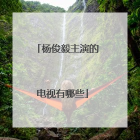 杨俊毅主演的电视有哪些