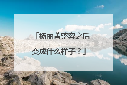 杨丽菁整容之后变成什么样子？