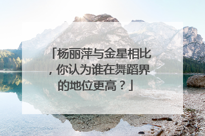 杨丽萍与金星相比,你认为谁在舞蹈界的地位更高?