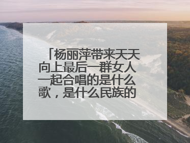 杨丽萍带来天天向上最后一群女人一起合唱的是什么歌,是什么民族的语音,求歌名,