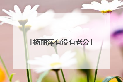 杨丽萍有没有老公