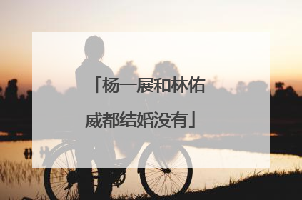 杨一展和林佑威都结婚没有