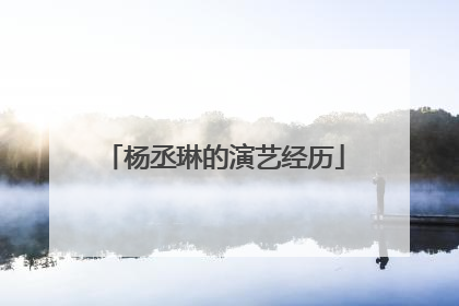 杨丞琳的演艺经历