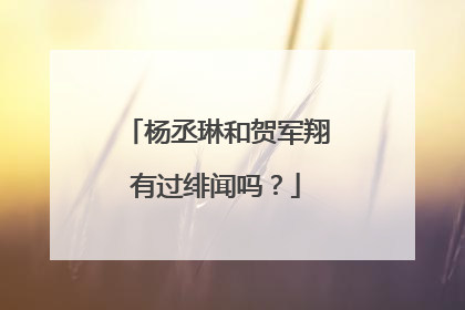 杨丞琳和贺军翔有过绯闻吗?