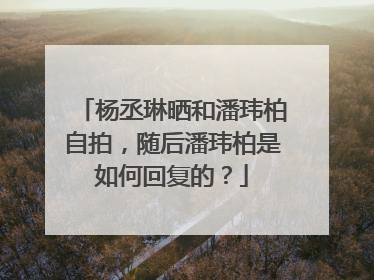 杨丞琳晒和潘玮柏自拍,随后潘玮柏是如何回复的?
