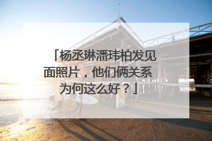 杨丞琳潘玮柏发见面照片，他们俩关系为何这么好？