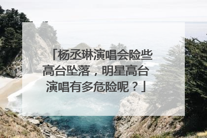 杨丞琳演唱会险些高台坠落,明星高台演唱有多危险呢?