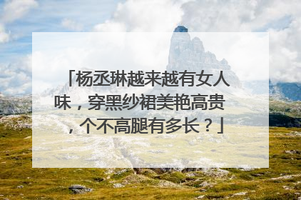 杨丞琳越来越有女人味,穿黑纱裙美艳高贵,个不高腿有多长?