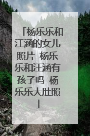 杨乐乐和汪涵的女儿照片 杨乐乐和汪涵有孩子吗 杨乐乐大肚照