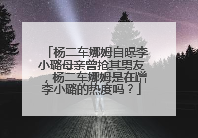 杨二车娜姆自曝李小璐母亲曾抢其男友，杨二车娜姆是在蹭李小璐的热度吗？